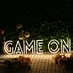 Game On Yellow Neon Sign