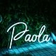 Paola Blue Blue Neon Sign