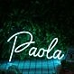 Paola Blue Blue Neon Sign