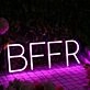 BFFR Purple Neon Sign