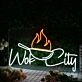 Wok City White Custom Neon Sign