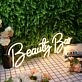 Beauty Bar Yellow Neon Sign
