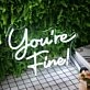 You Are Fine White Neon Sign