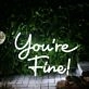 You Are Fine White Neon Sign