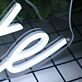 Live A Little White Neon Sign