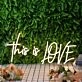 This Is Love Yellow Neon Sign