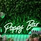 Popps Bar Green Neon Sign