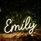 Emily Yellow Neon Sign