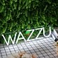 WAZZU White Neon Sign