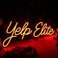 Yelp Elite Orange Neon Sign