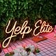 Yelp Elite Orange Neon Sign