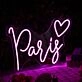 Paris Purple Neon Sign