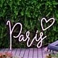 Paris Purple Neon Sign