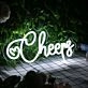 Cheers White Neon Sign