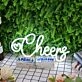 Cheers White Neon Sign