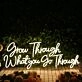Grow Through What You Go Through Yellow Neon Sign
