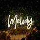 Melody Yellow Neon Sign