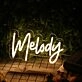 Melody Yellow Neon Sign