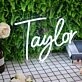 Taylor White Neon Sign