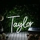 Taylor White Neon Sign