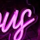 Hello Gorgeous Purple Neon Sign
