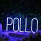 Pollo Blue Neon Sign