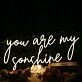 You Are My Sunshine Yellow Neon Sign