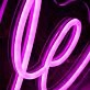 Give Love Purple Neon Sign