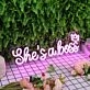 She's A Boss Purple Neon Sign