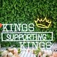 Kings Supporting Kings White Neon Sign