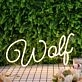 Wolf Yellow Neon Sign