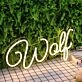Wolf Yellow Neon Sign