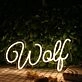 Wolf Yellow Neon Sign