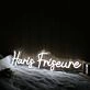 Haris Friseure White Neon Sign