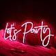 Let's Party Red Neon Sign