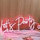 Let's Party Red Neon Sign