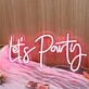 Let's Party Red Neon Sign