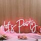 Let's Party Red Neon Sign