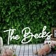 The Becks White Neon Sign