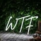WTF White Neon Sign
