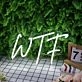 WTF White Neon Sign
