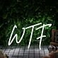 WTF White Neon Sign