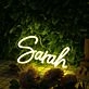 Sarah Yellow Neon Sign