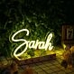 Sarah Yellow Neon Sign