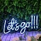 Let's Go Blue Neon Sign