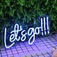 Let's Go Blue Neon Sign