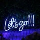 Let's Go Blue Neon Sign