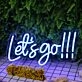 Let's Go Blue Neon Sign