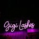 Gigi Lashes Purple Neon Sign