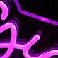 Gigi Lashes Purple Neon Sign